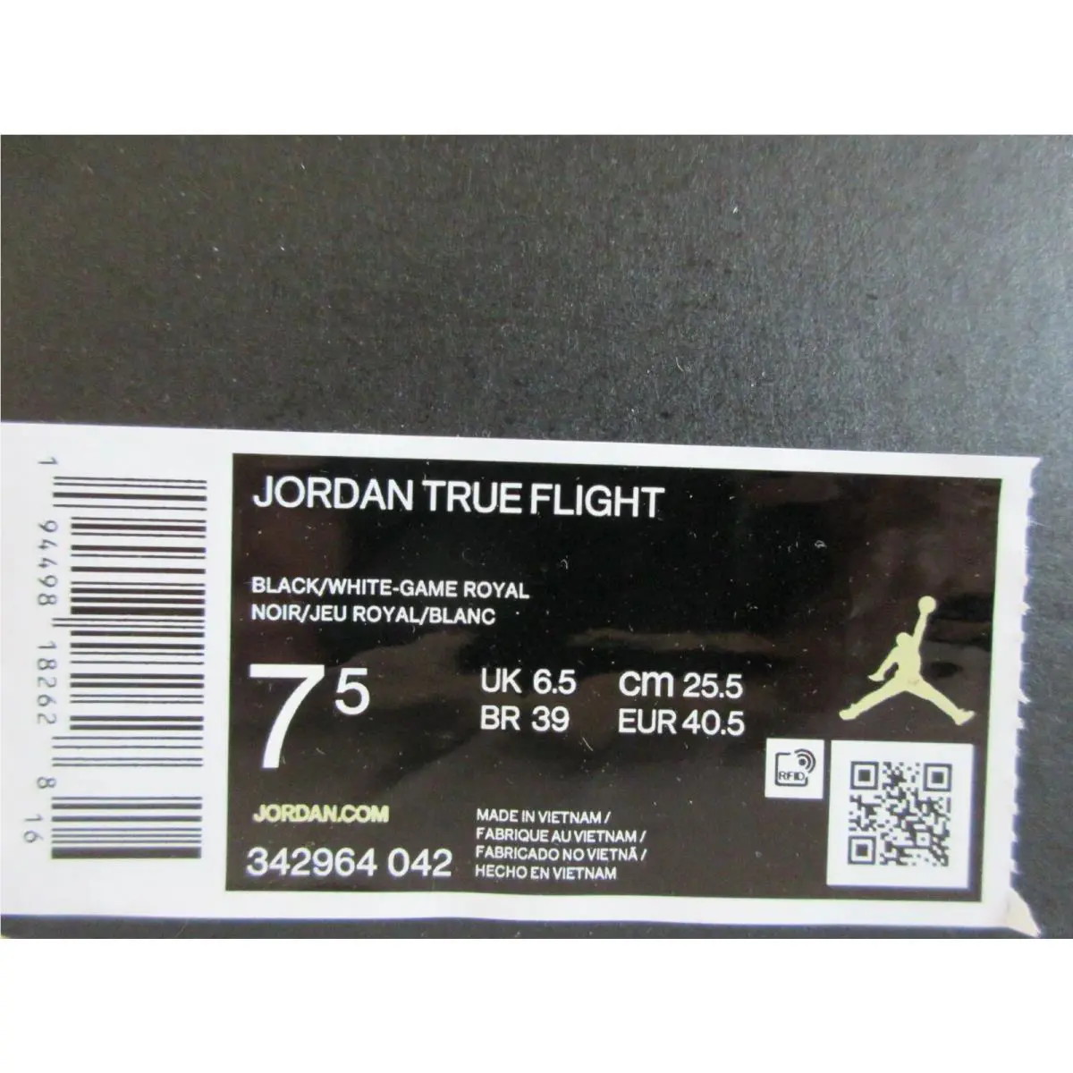 Nike shoes - Jordan True Flight - True Flight - Black (UPC: 194498182628) 3