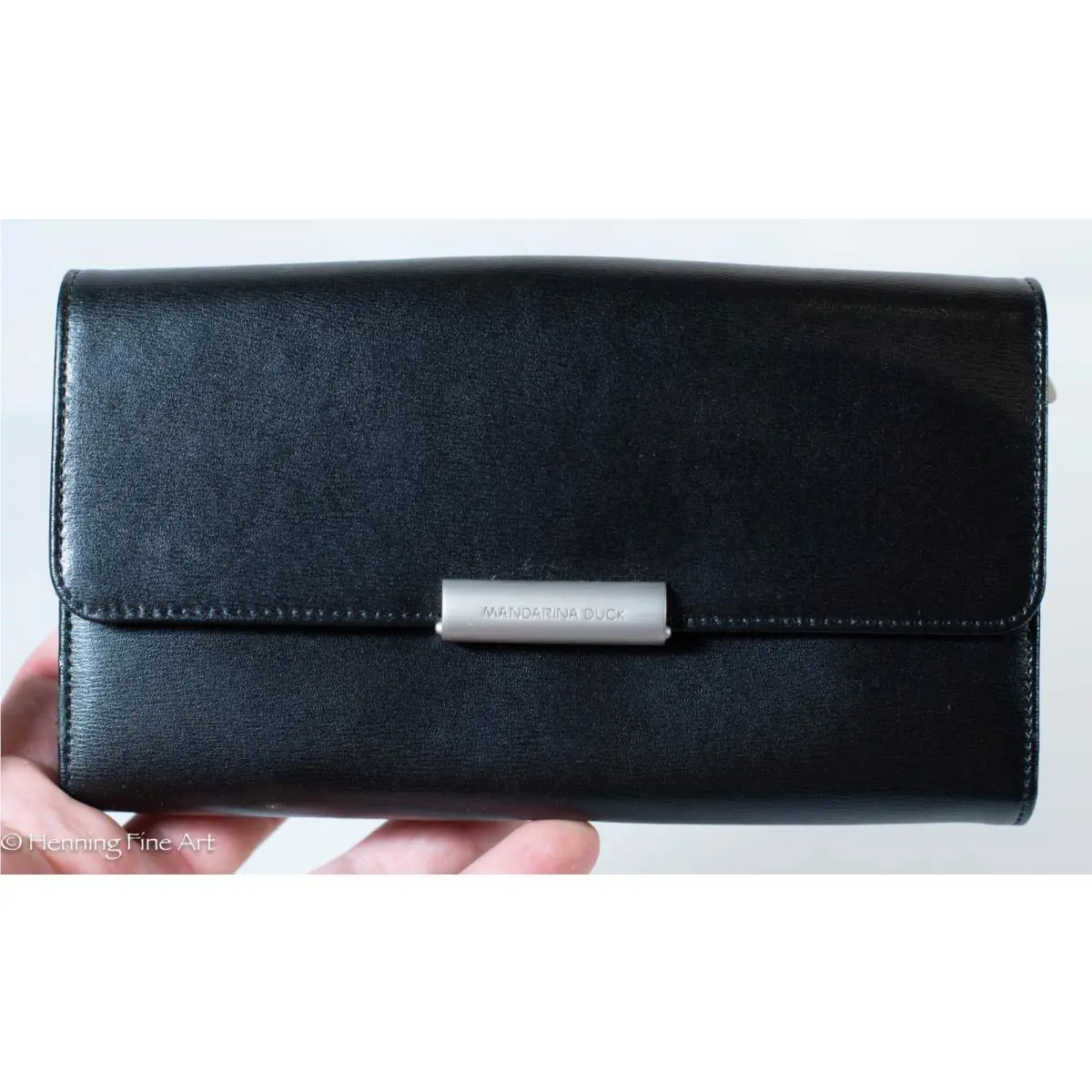 Mandarina Duck Black Leather Wallet Condition and Fine