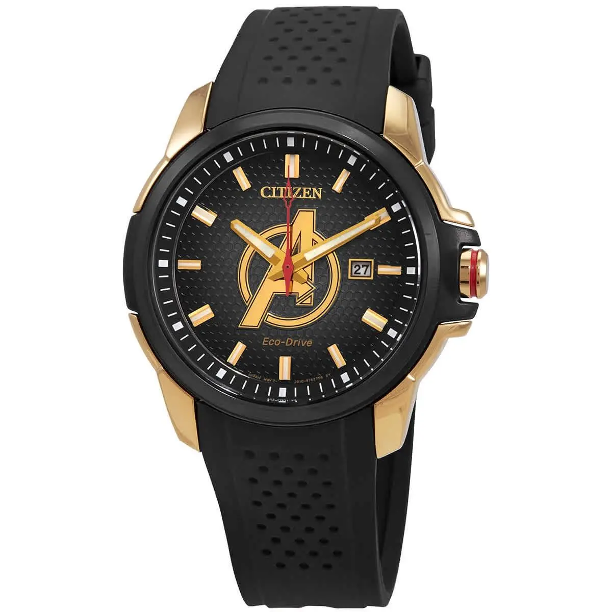 Citizen Eco-drive Marvel Avengers Black Dial Men`s Watch AW1155-03W