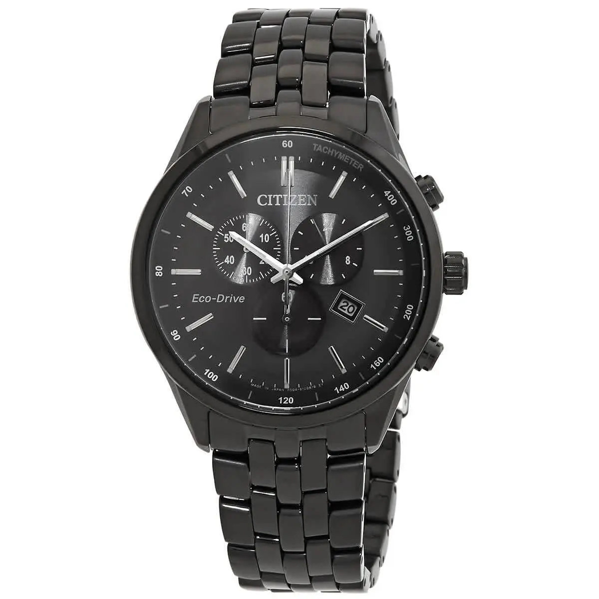 Citizen Eco-drive Chronograph Black Dial Men`s Watch AT2145-86E