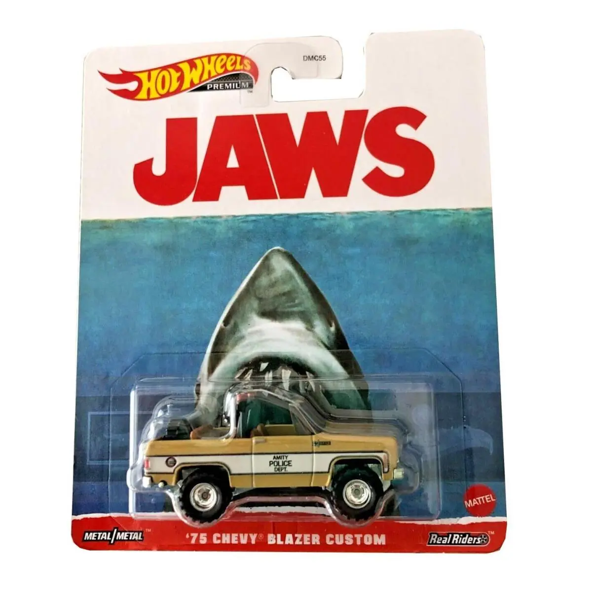 Hot Wheels Retro Jaws Chevy Amity Police Die Cast Car Model 7cm