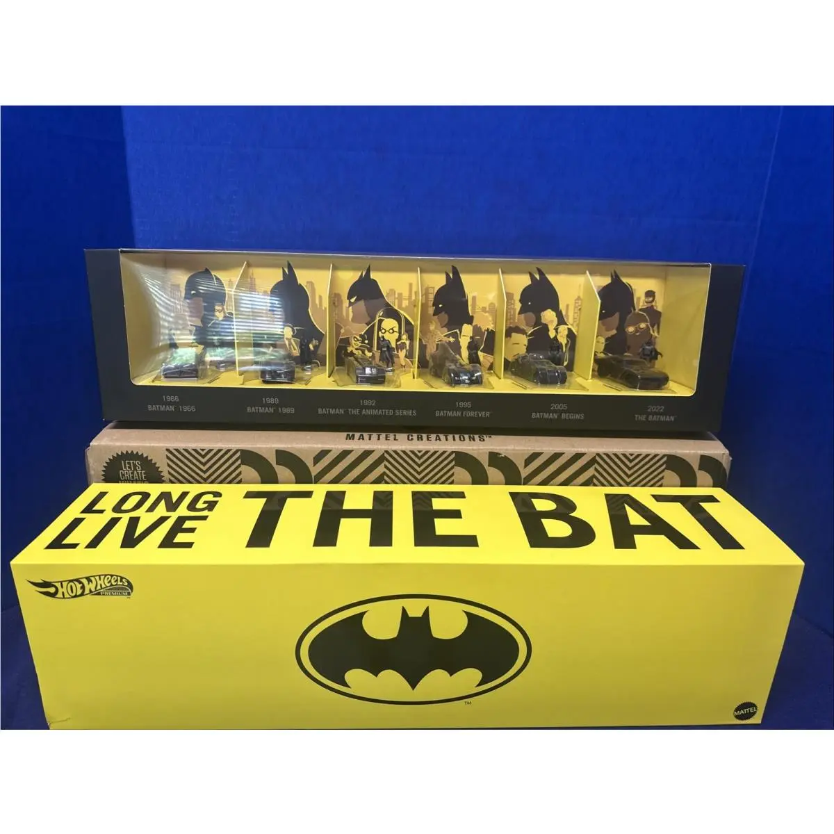 Mattel Hot Wheels 85th Anniversary Batmobile 6 Piece Collection Plus Shipper