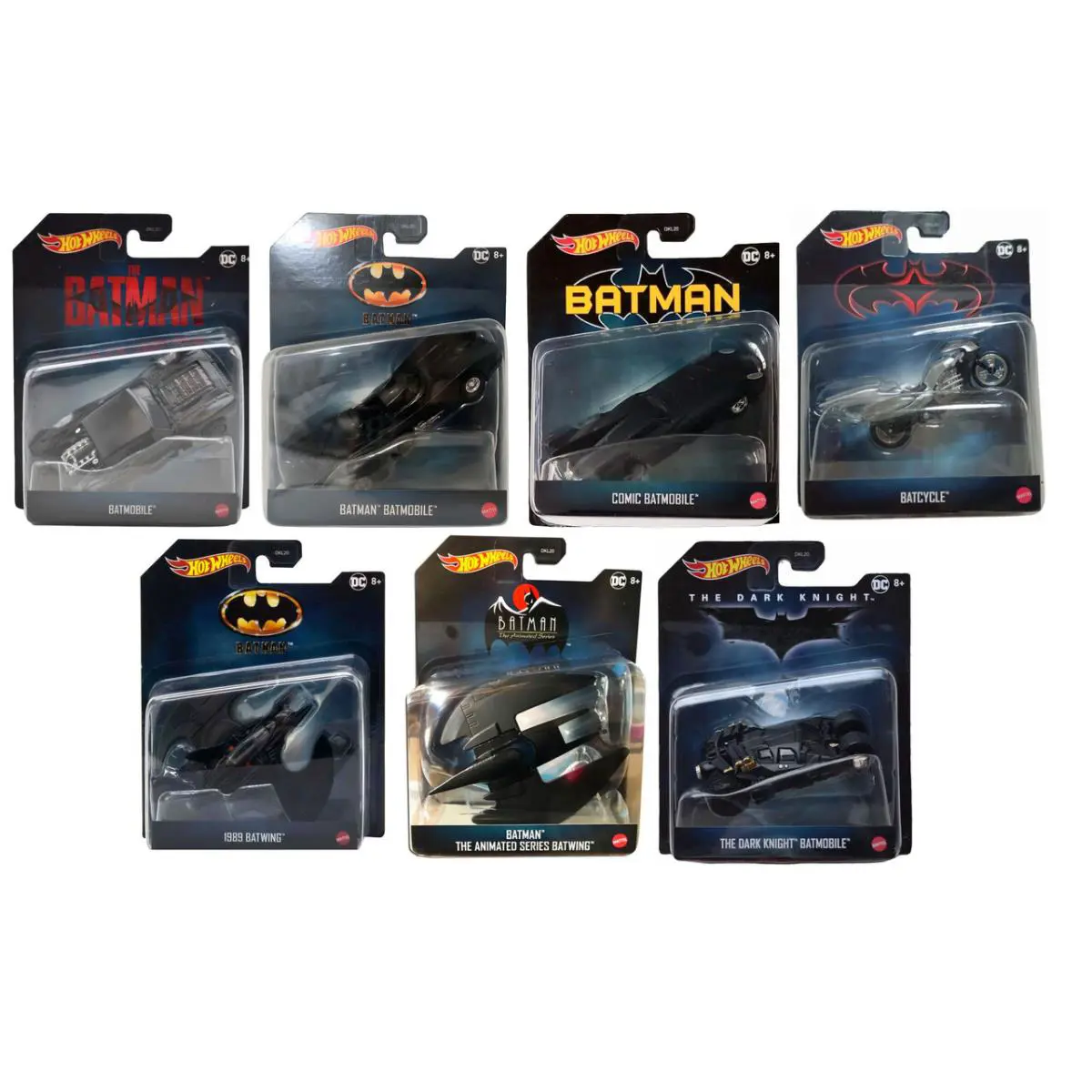 Hot Wheels DC Batman Set 7 Pack with Batmobile and Batwing DKL20 956P