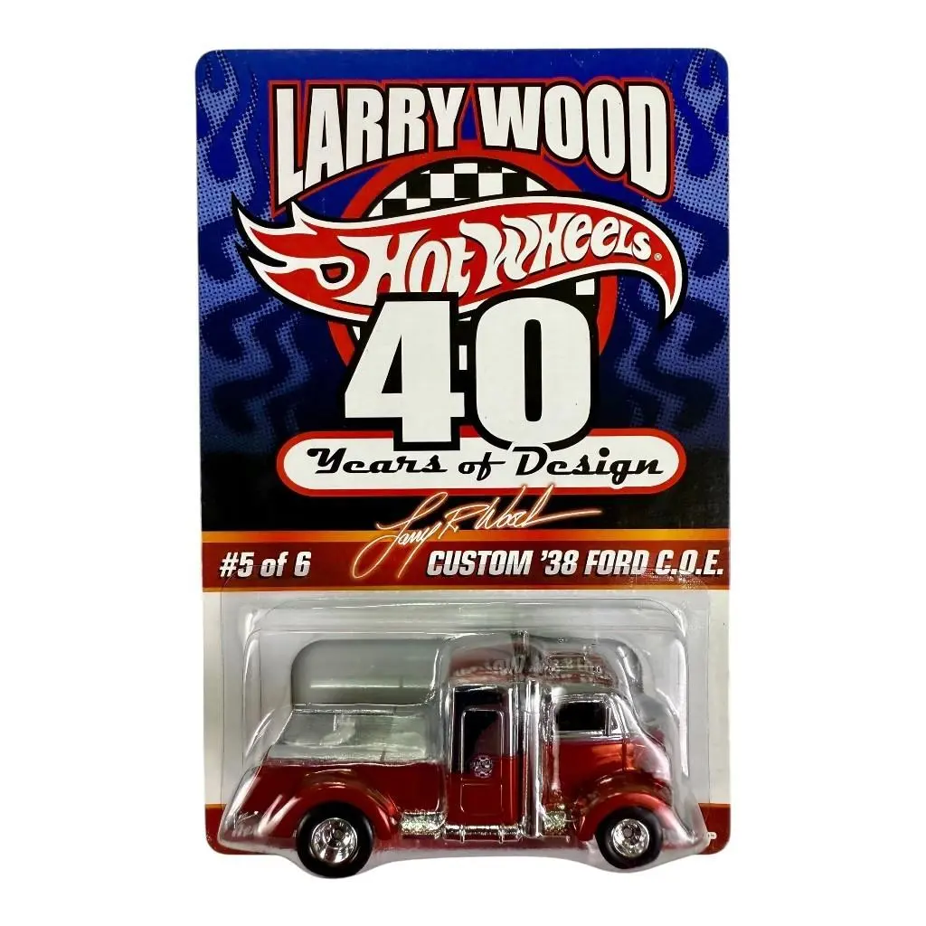 Hot Wheels Rlc Larry Wood 40 Years Of Design Custom 38 Ford Coe H28 - Chrome/Orange