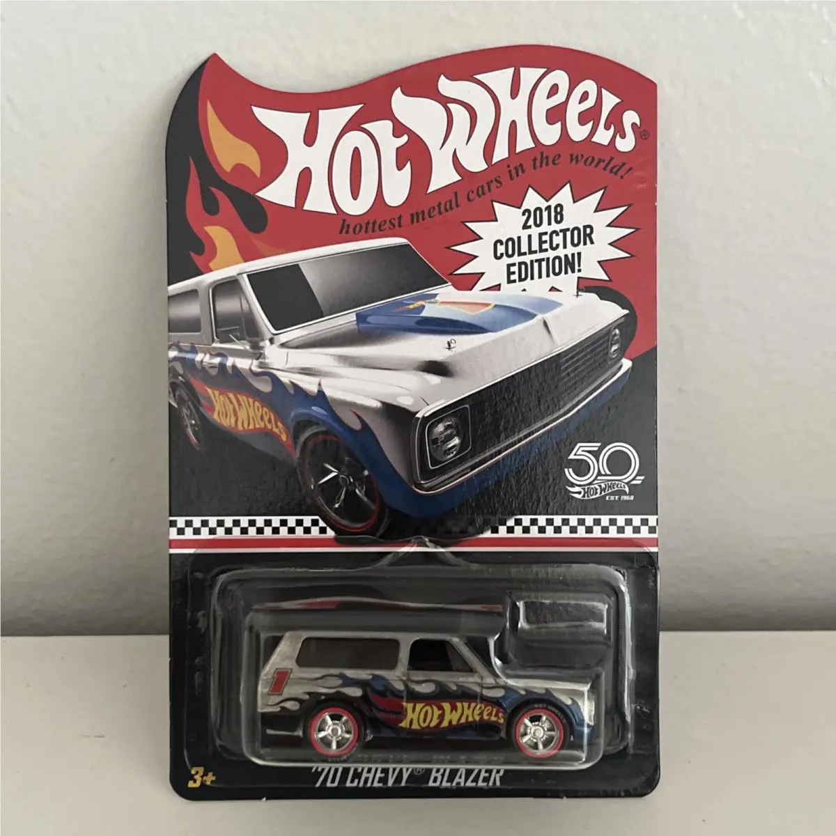 Hot Wheels `70 Chevy Blazer Collectible Vehicle 2018 Collector Edition + Case