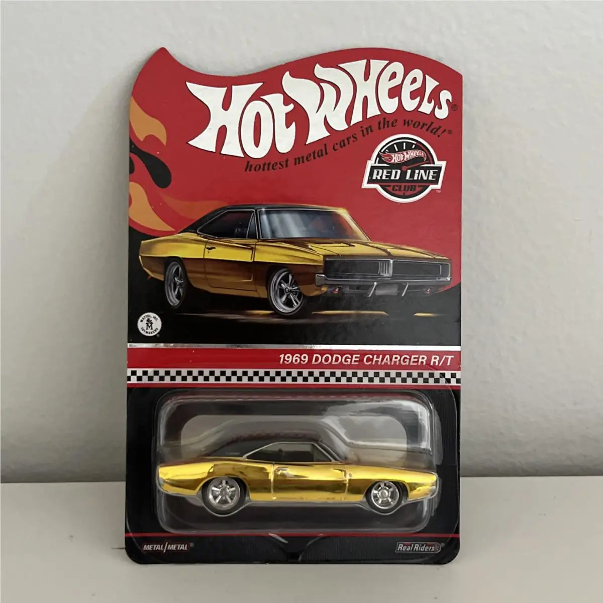 Hot Wheels Red Line Club Rlc - 1969 Dodge Charger R/t in Gold W/protector