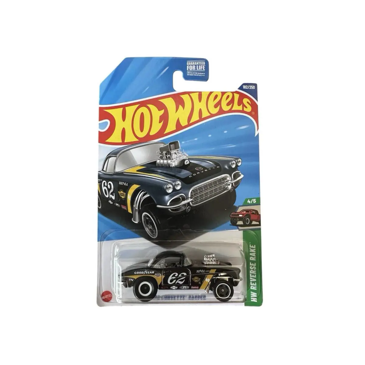 Hot Wheels 62 Corvette Gasser Super Treasure Hunt Reverse Rake 4/5 - 182/250
