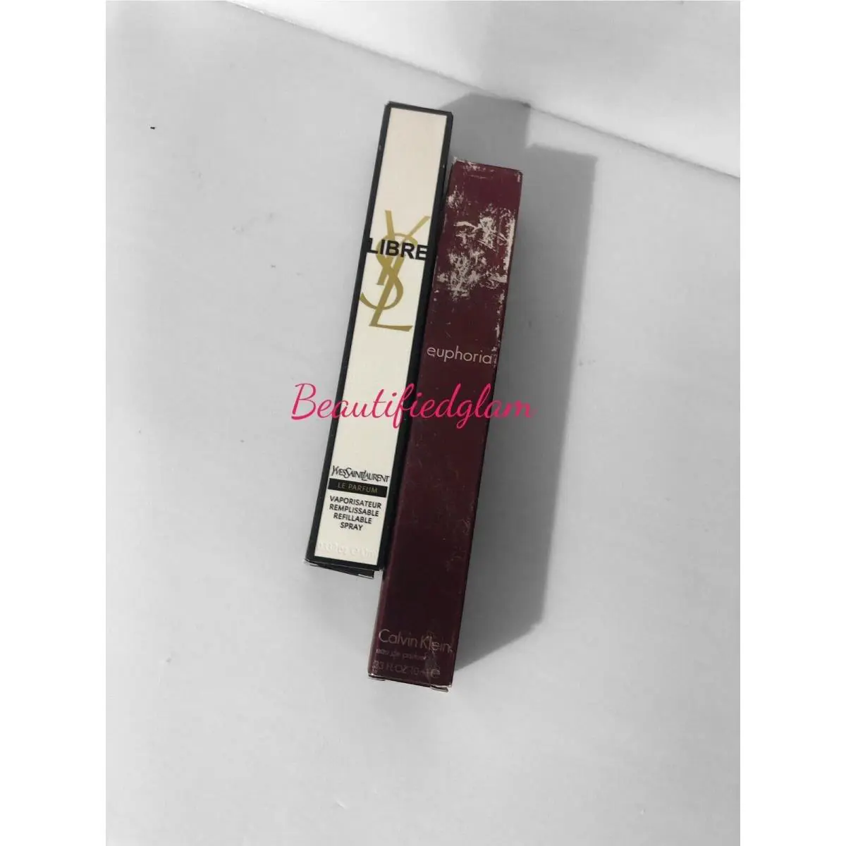 Ysl Libre LE Parfum + Calvin Klein Euphoria 2-PC Bundle Travel Spray