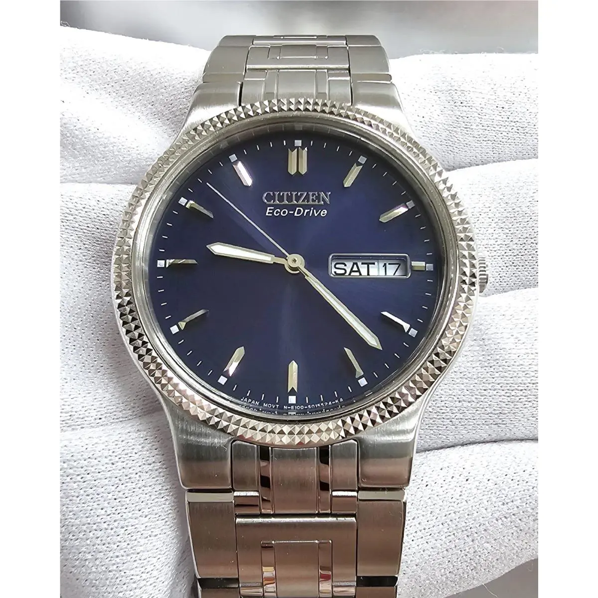 Citizen Eco-drive Blue Dial Steel Men`s Watch BM8190-51L