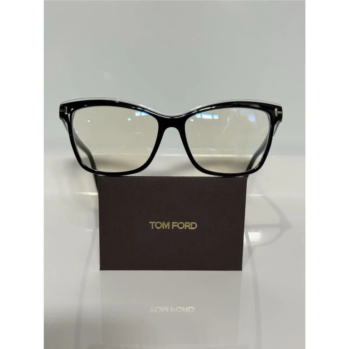 Tom Ford 5687FB Shiny Black Cateye Woman s Eyeglasses 56mm