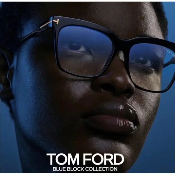 Tom Ford TF5768-B Blueblocker Eyeglasses Made In Italy