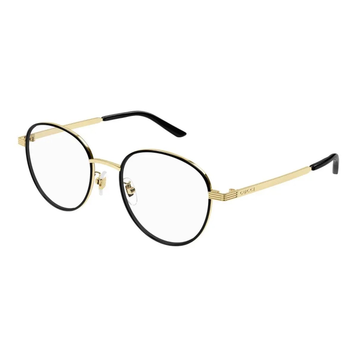 Gucci GG1353OA Shiny Black with Gold 001 Eyeglasses