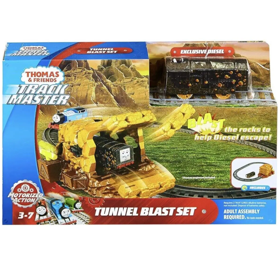 Thomas Friends Tunnel Blast Set Motorized Action Ages 3-7 Includes Diesel