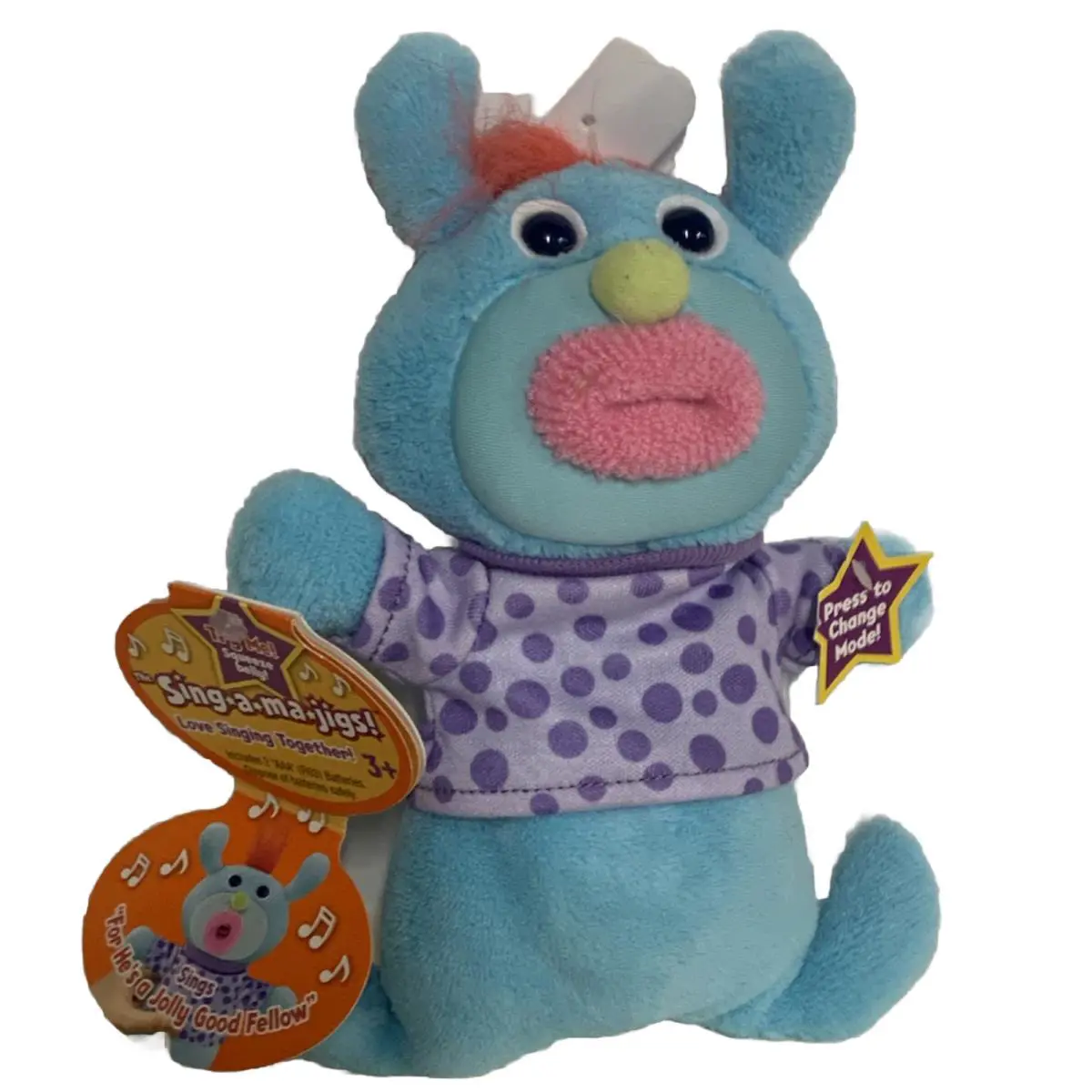 Sing-a-ma-jigs Blue Mattel Singamajig Plush Works Sings Singing