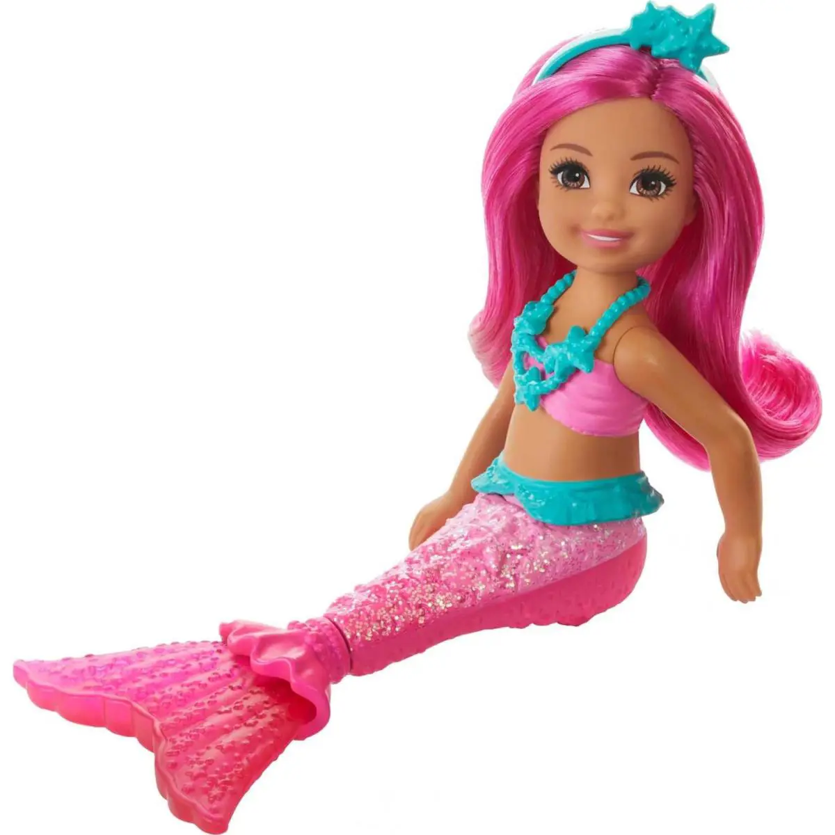 Barbie Dreamtopia Chelsea Mermaid Doll 6.5 Inch Pink Hair and Sparkly Tail