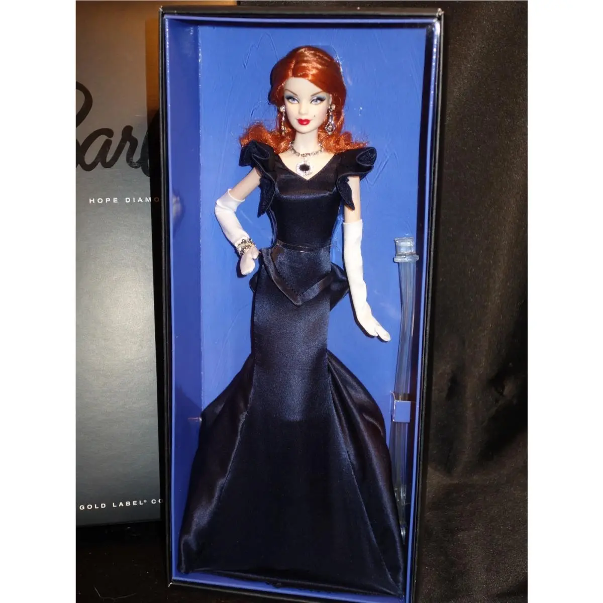 2011 Mattel Hope Diamond Barbie Doll Red Hair W7818 6500 Worldwide