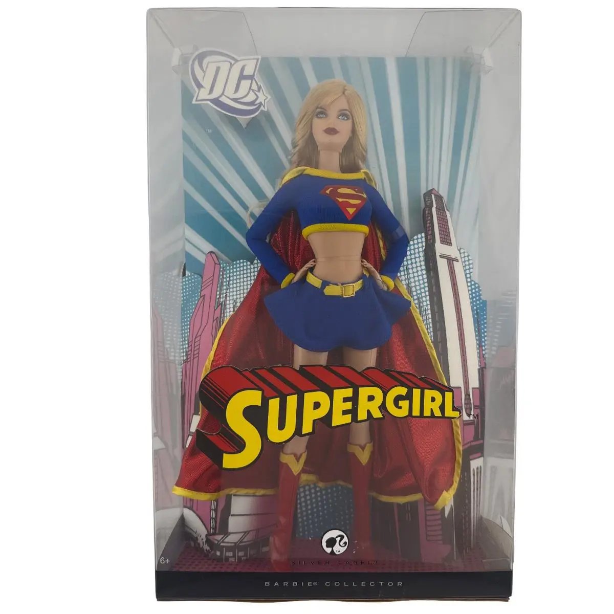 DC Supergirl Barbie Collector Doll Silver Label 2008 Mattel L9639