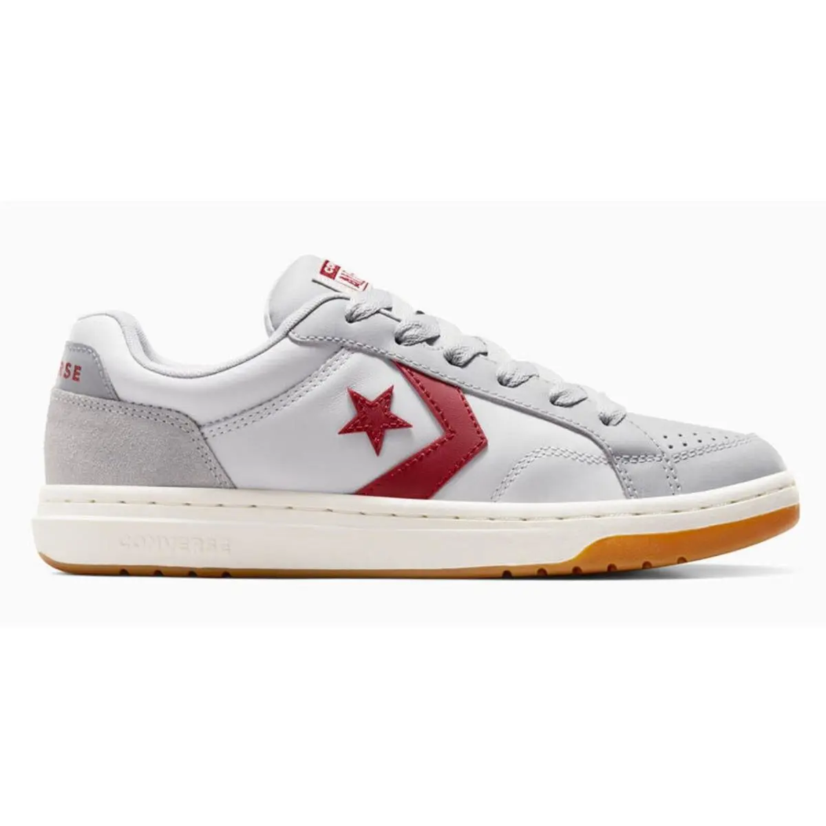 Converse Pro Blaze Classic Low Top Men`s Shoes Suede Leather Limited Edition - Barely Grey/Grey Area/Park Red
