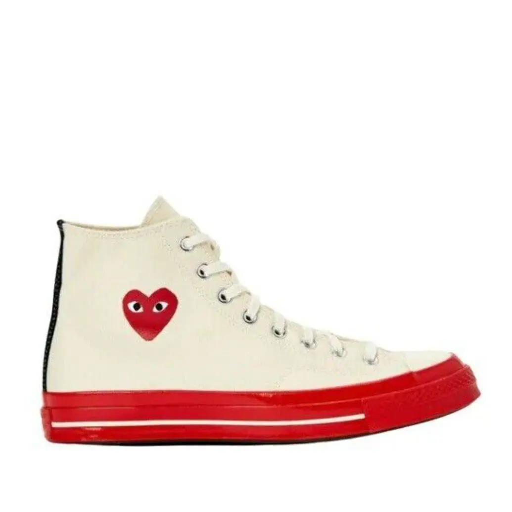Converse Comme Des Garcons Play Chuck 70 hi Top Sneakers - pristine/red/egret