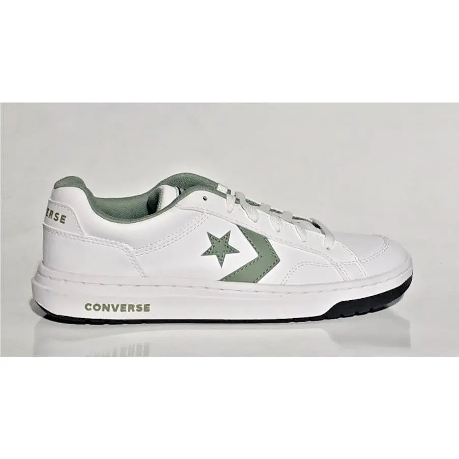 Converse Pro Blaze V2 Classic Men`s Shoes Leather Limited Edition White - White/White/Foothill Green