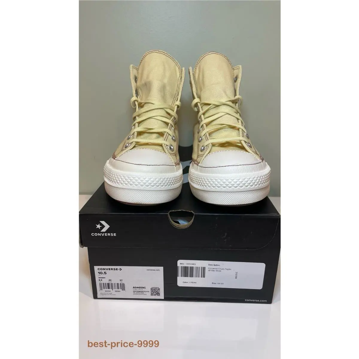 Converse shoes - Converse Chuck Taylor All Star High Top - A04659C - Cream 2