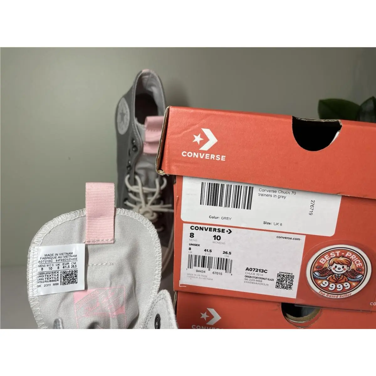Converse shoes - Converse Chuck 70 - Chuck - A07213C - Gray/ Pink 9