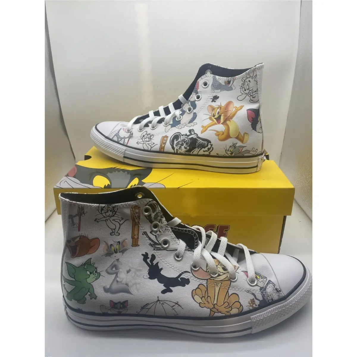 Converse Chuck Taylor All Star High Mens Sneaker 10 Multicolor Tom Jerry Shoes