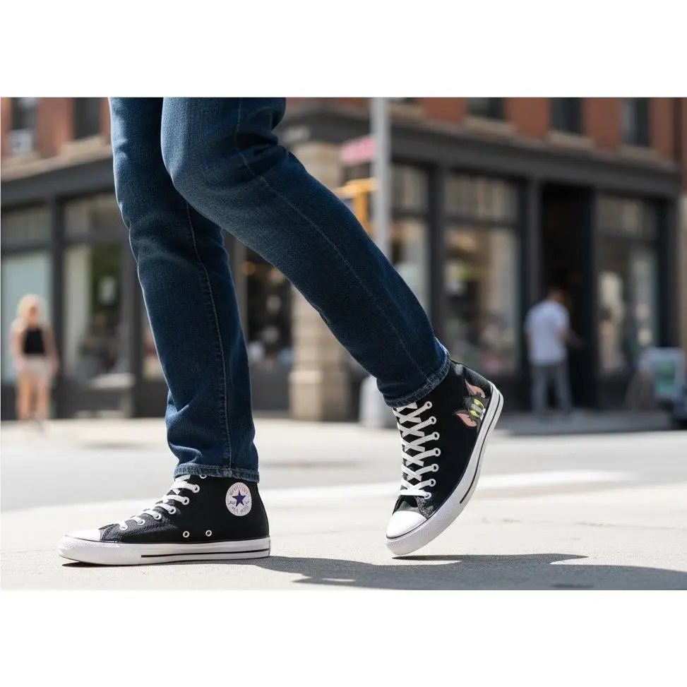 Converse x Tom and Jerry Chuck Taylor All Star HI Black Men Unisex Shoes A15113C