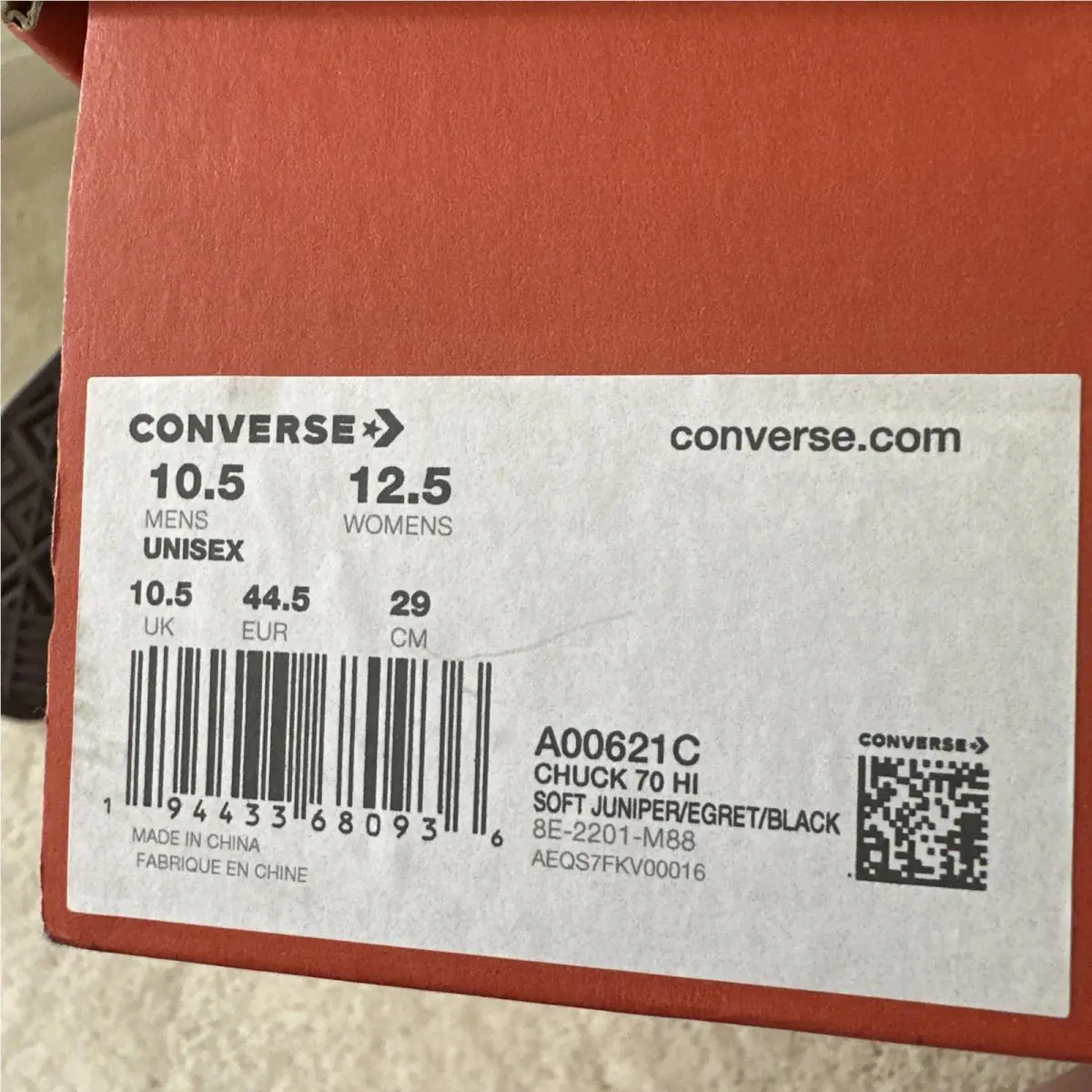 Converse shoes - Converse Chuck 70 Plus Hi - A00621C - Juniper / Egret / Black (UPC: 0194433680936) 4