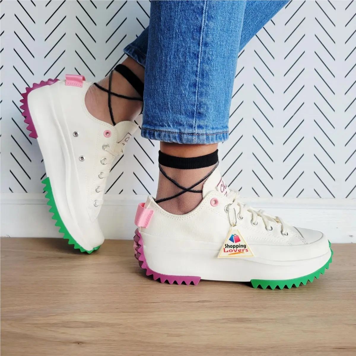 Converse Run Star Hike Platform 8 Womens Shoes Color Pop Beige Sneaker A14271C