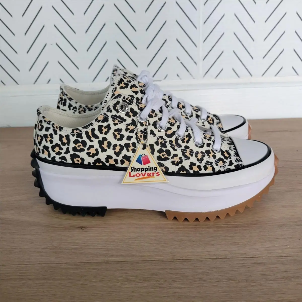 Converse Run Star Hike Platform Archive Leopard Sz 8 Men`s Shoes White A16286C