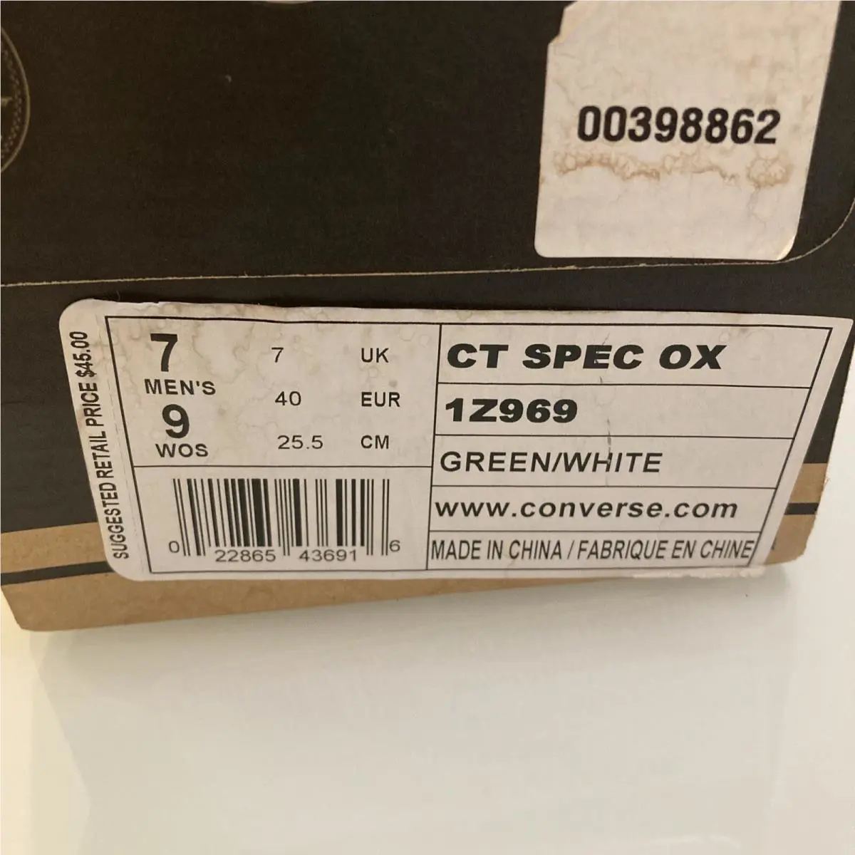 Converse shoes - Converse All-Star OX - Green / White (UPC: 0022865436916) 7