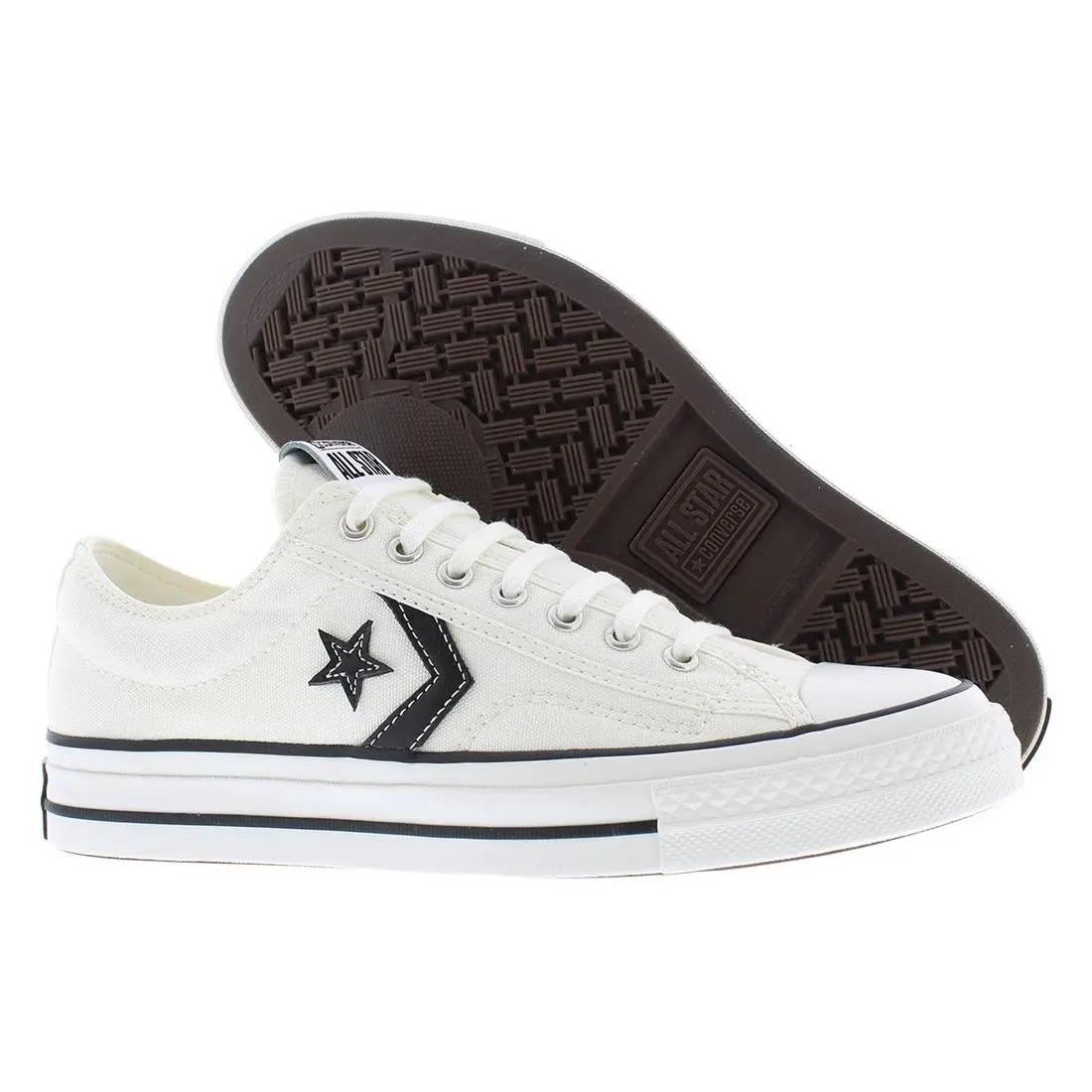 Converse Star Player 76 Oxford Unisex Shoes Size 8 Color: Vintage White/black - White, Main: White