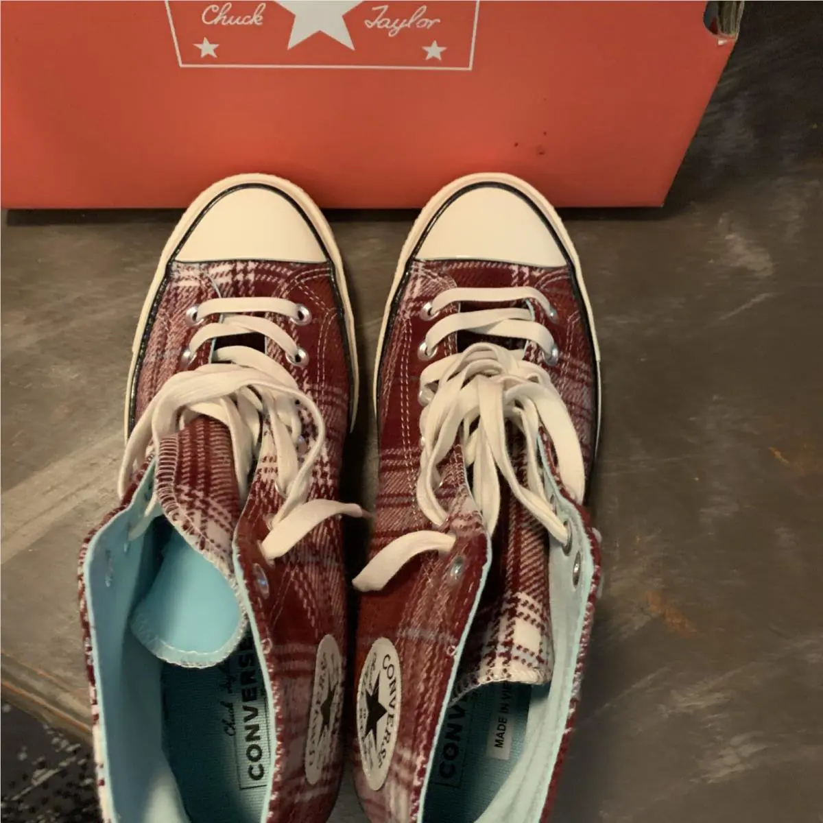 Converse shoes - Converse Chuck - Chuck - Dark Burgandy/Cyan 4