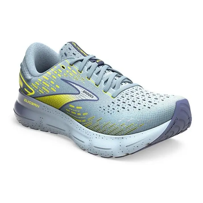 Brooks Men`s Glycerin 20 Neutral Running Shoe - Blue/crown Blue/sulphur