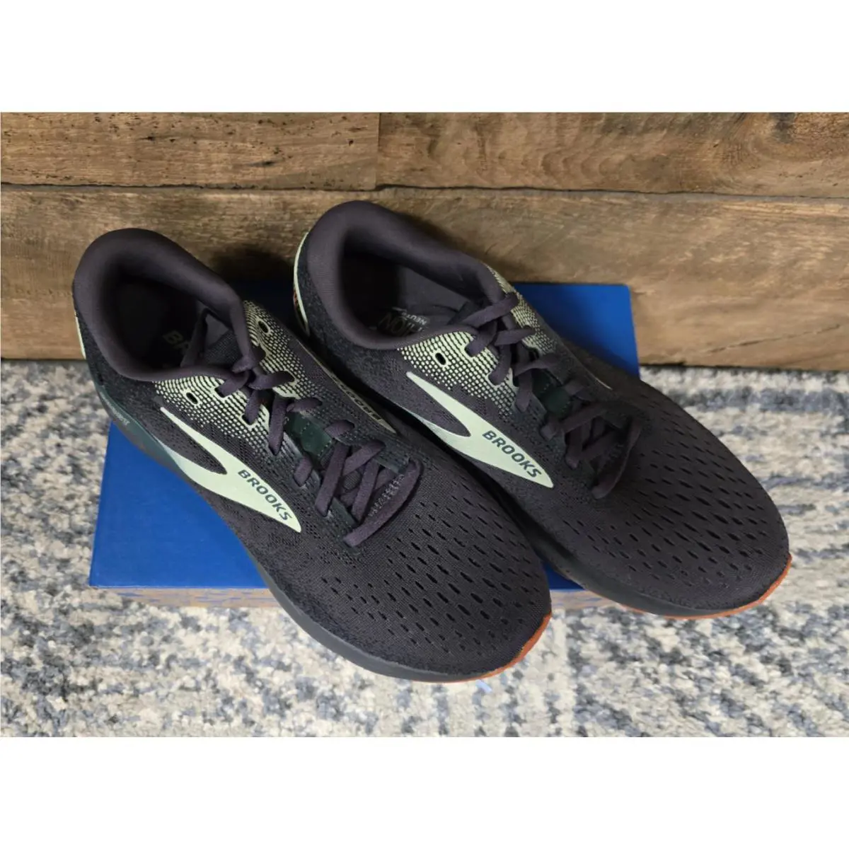 Brooks shoes - Brooks Ghost 16 - Ghost - 110418-038 - Blackened Pearl/June Bug/Green 8