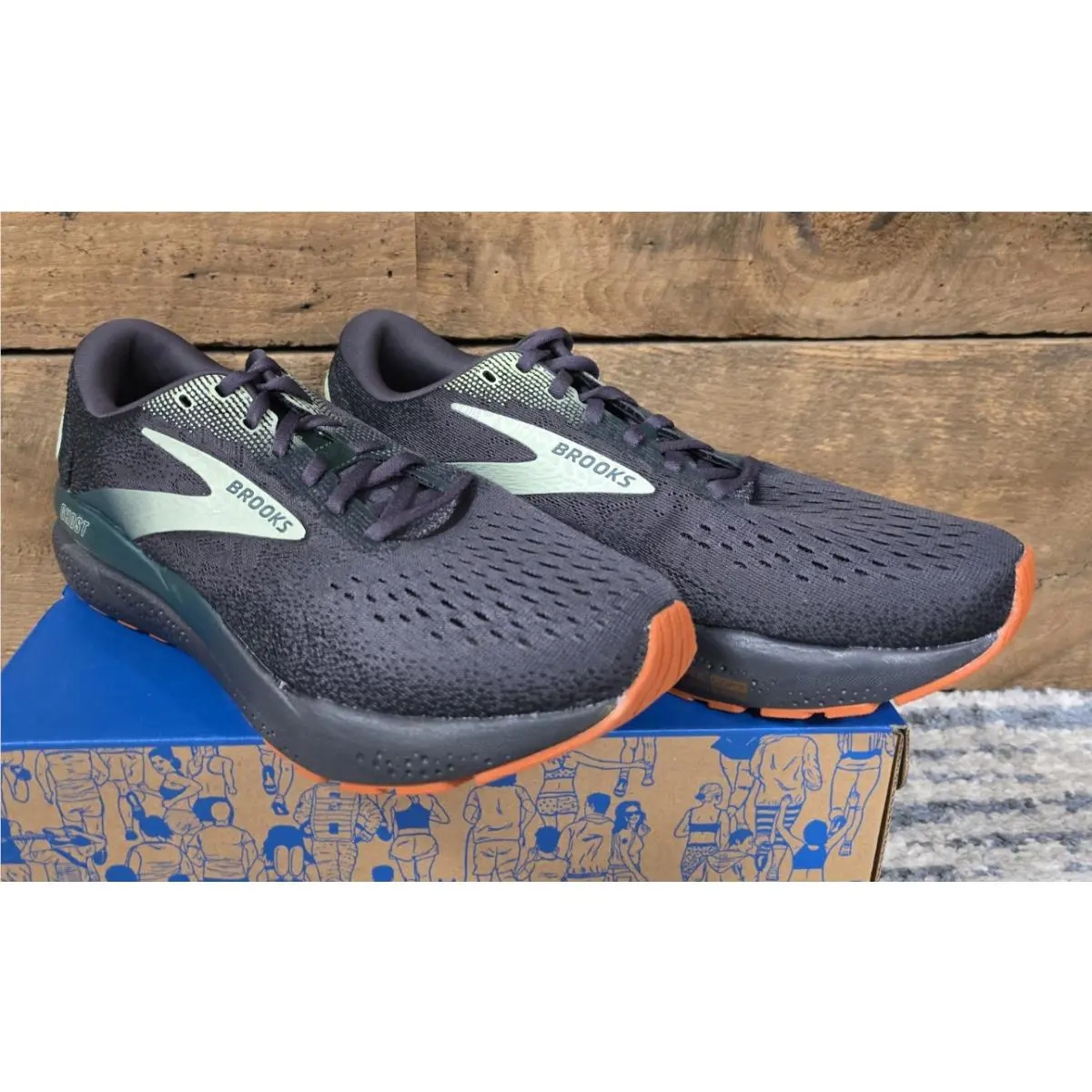Brooks shoes - Brooks Ghost 16 - Ghost - 110418-038 - Blackened Pearl/June Bug/Green 4