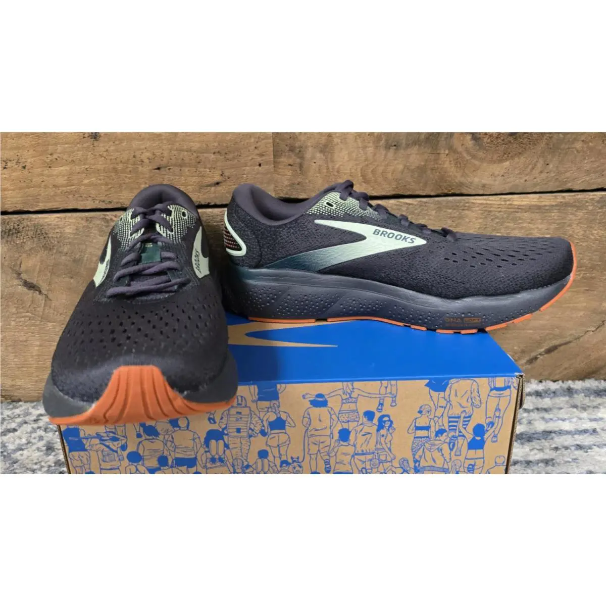 Brooks shoes - Brooks Ghost 16 - Ghost - 110418-038 - Blackened Pearl/June Bug/Green 7