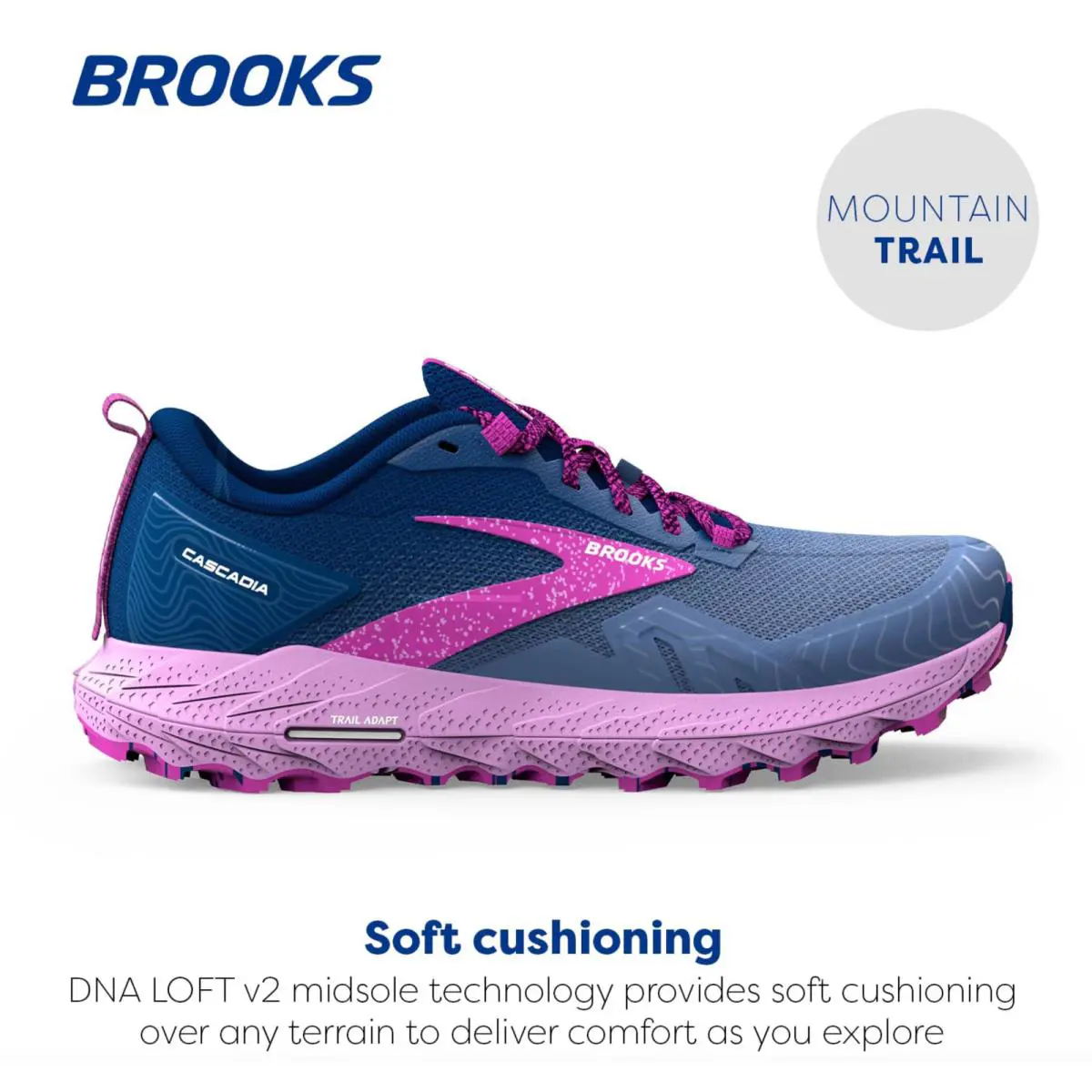 Brooks shoes - Brooks Cascadia 17 Trail - Cascadia Trail - 1203531B490 - Navy/Purple/Violet (UPC: 195394279986) 0