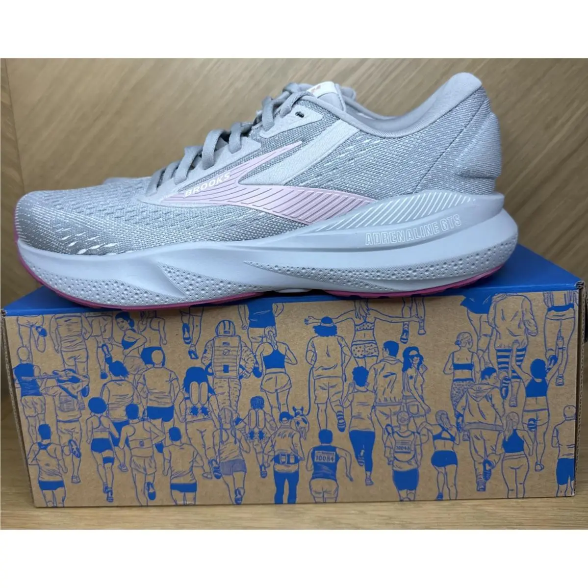 Brooks Adrenaline Gts 24 Women`s Alloy/white/zephyr Size 6 Medium