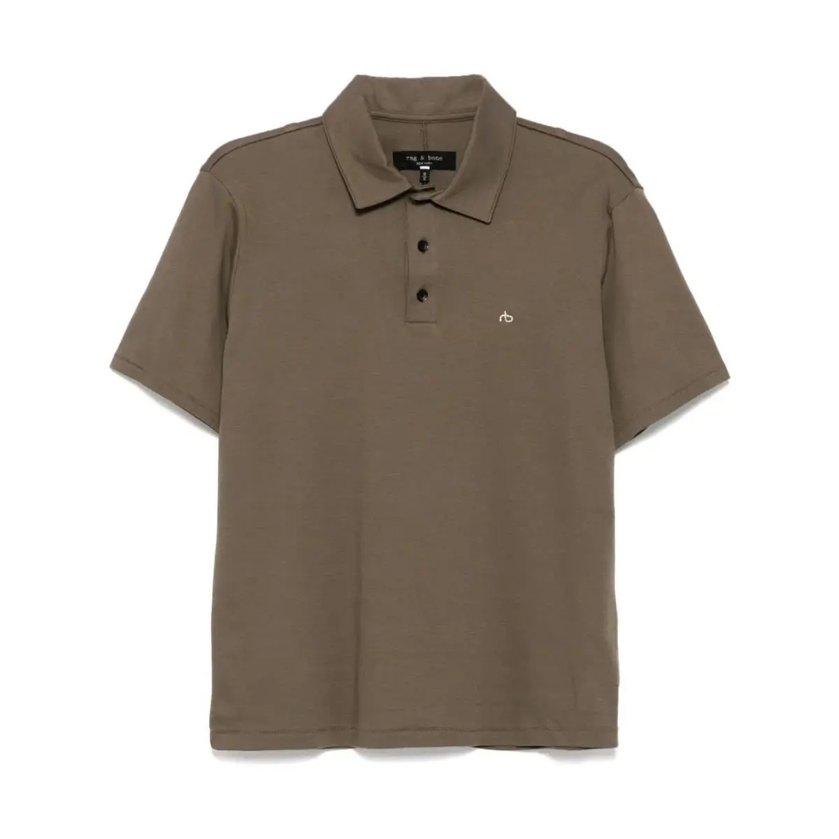 Rag Bone Men`s Pure Pima Short Sleeve Polo Army