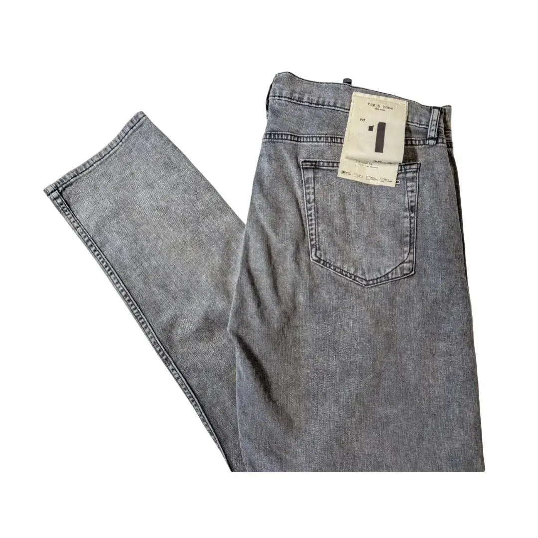 Rag Bone Mens Fit 1 Aero Stretch Gray Wash Denim Jeans 38 x 32 - Gray