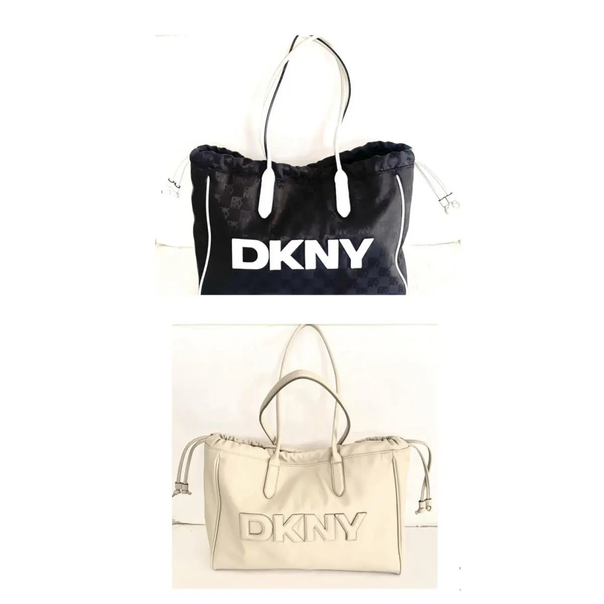Donna Karen Dkny Essie Drawstring Large Tote Beige by DKNY