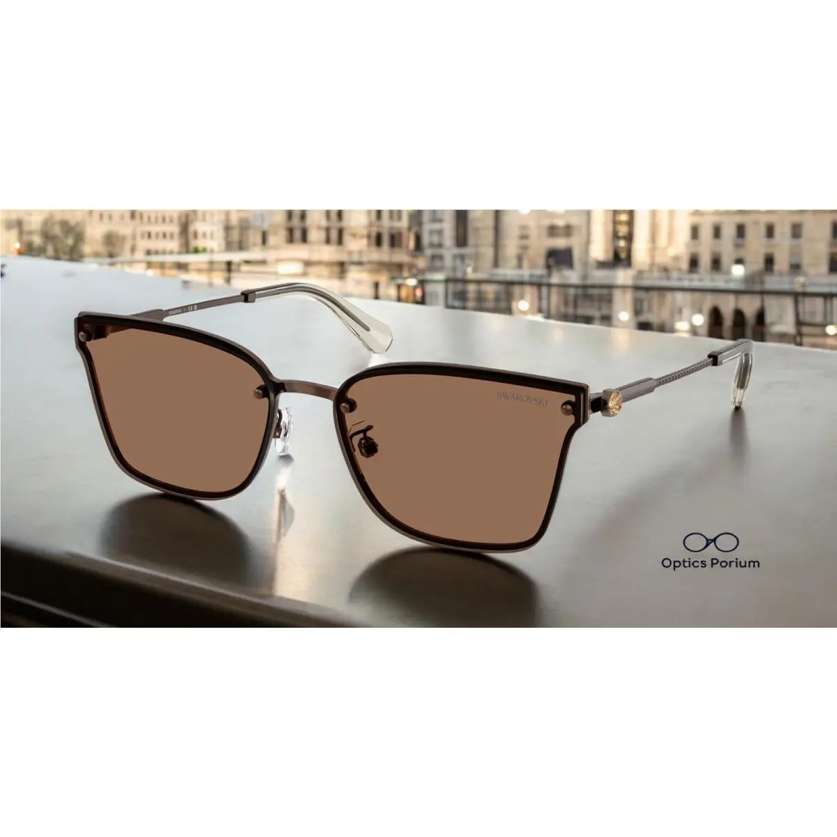 Swarovski SK7036D 400273 Brown Dark Brown 62 mm Women`s Sunglasses