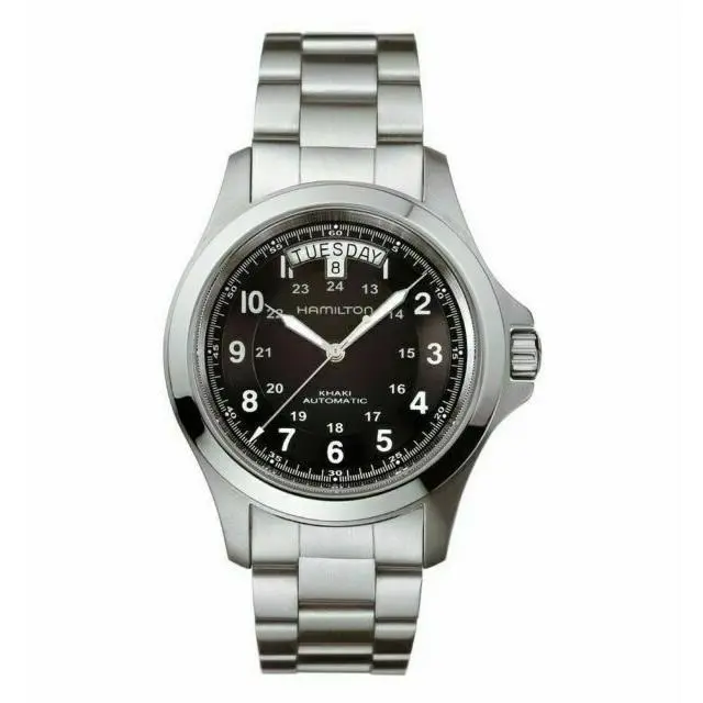 Hamilton Khaki Field King Auto Black Dial Stainless Men`s Watch H64455133