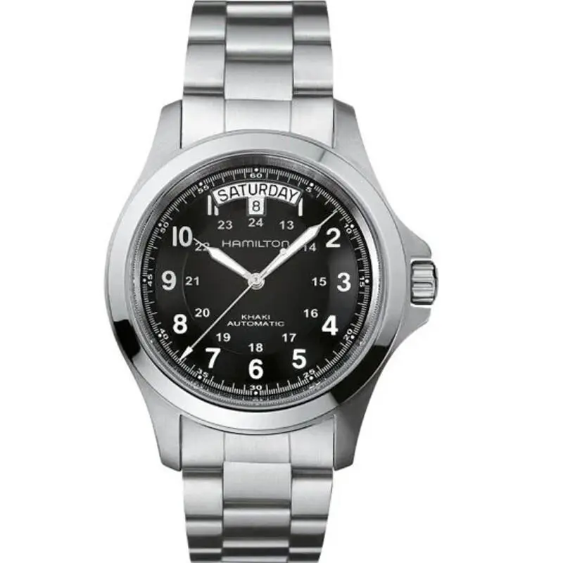 Hamilton Khaki King Black Dial Stainless Steel Men`s Watch H64455133