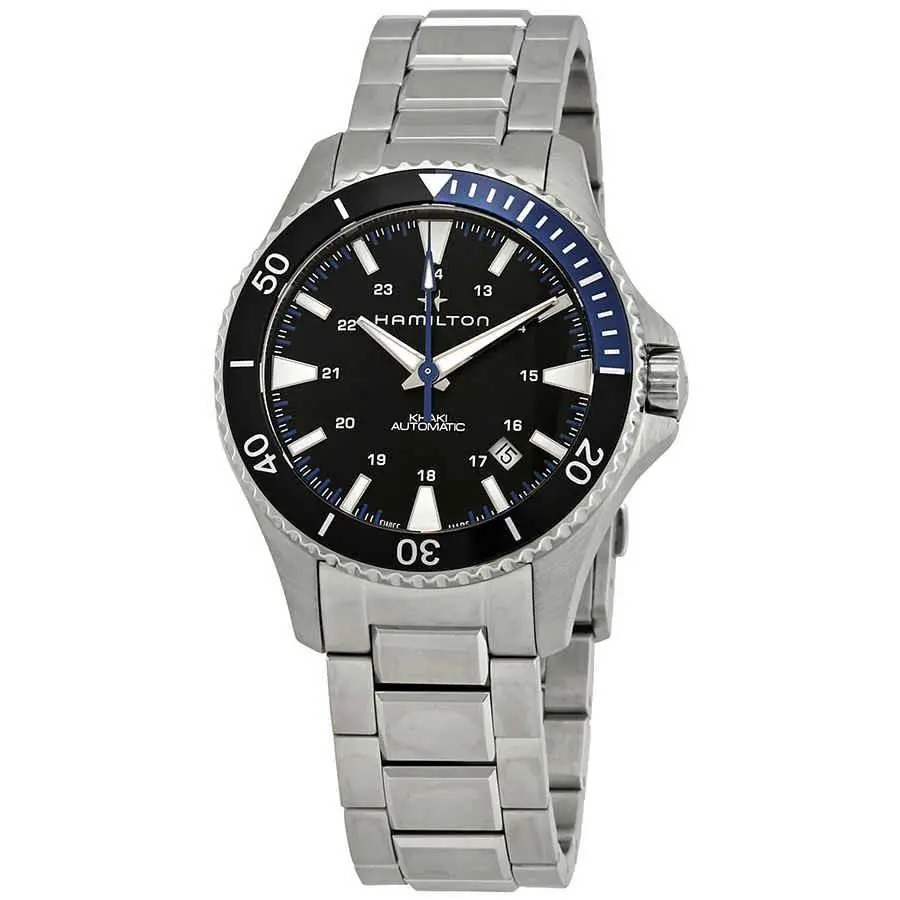 Khaki Navy Scuba Automatic Batman Bezel Men`s Watch H82315131 by Hamilton