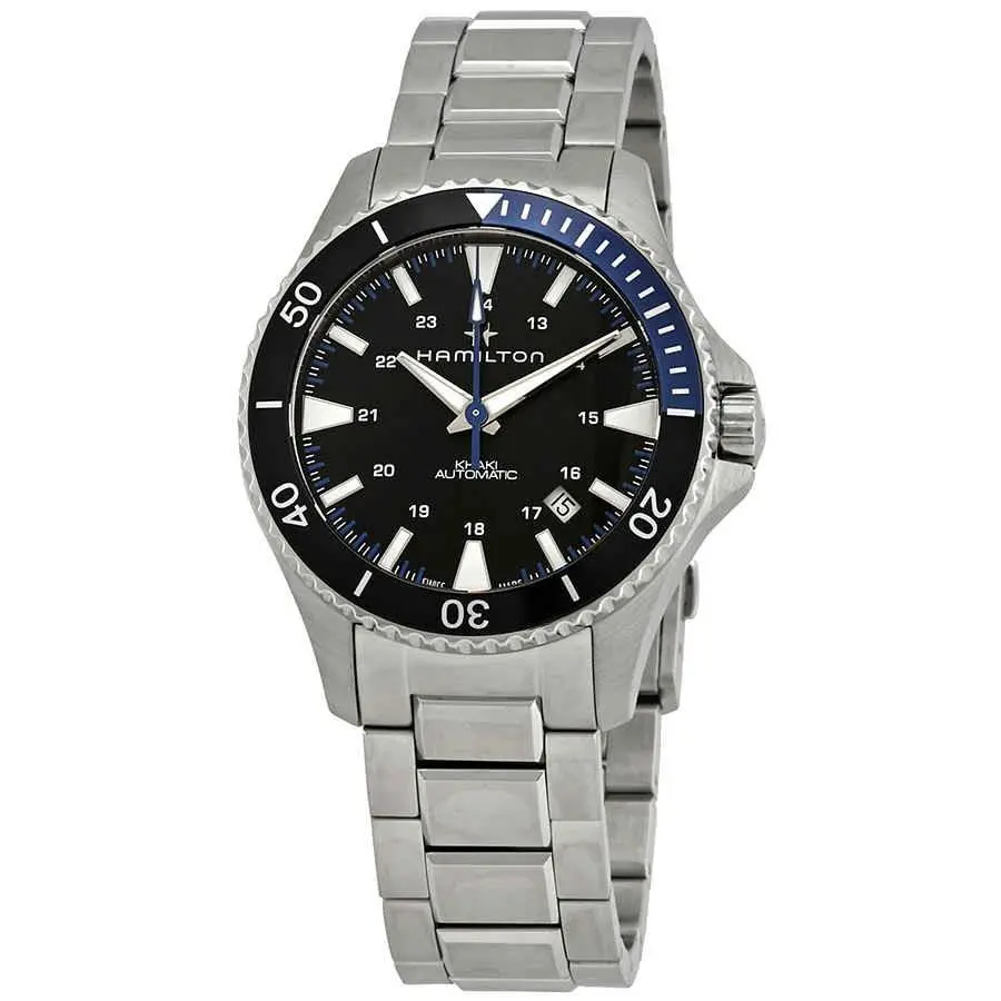 Hamilton Khaki Navy Scuba Automatic Batman Bezel Men`s Watch H82315131
