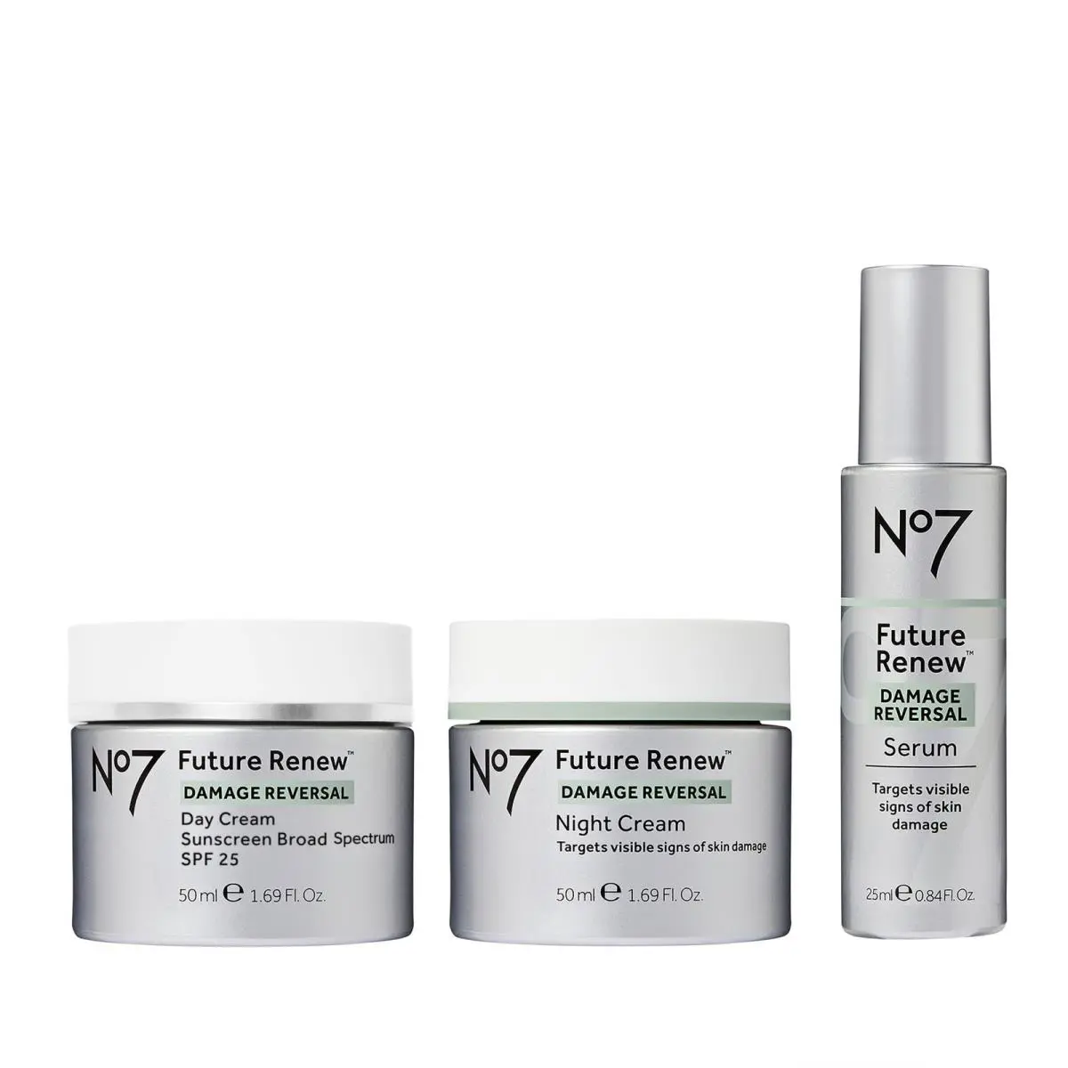 Future Renew Damage Reversal Skincare Set - Anti Aging Face Serum .33 by No7