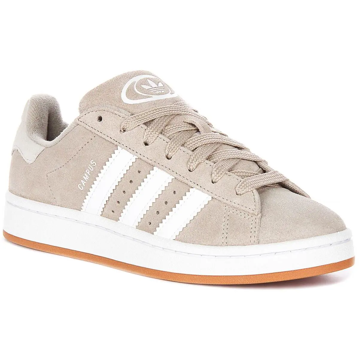 Adidas Campus 00S Lace Up 60s Retro Contrast Youth Sneakers In Beige UK 3 - 6 - BEIGE